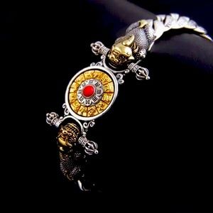 B🪬Old Style Retro Silver Jewelry Luxury Bracelet Personality Trendy Fashion